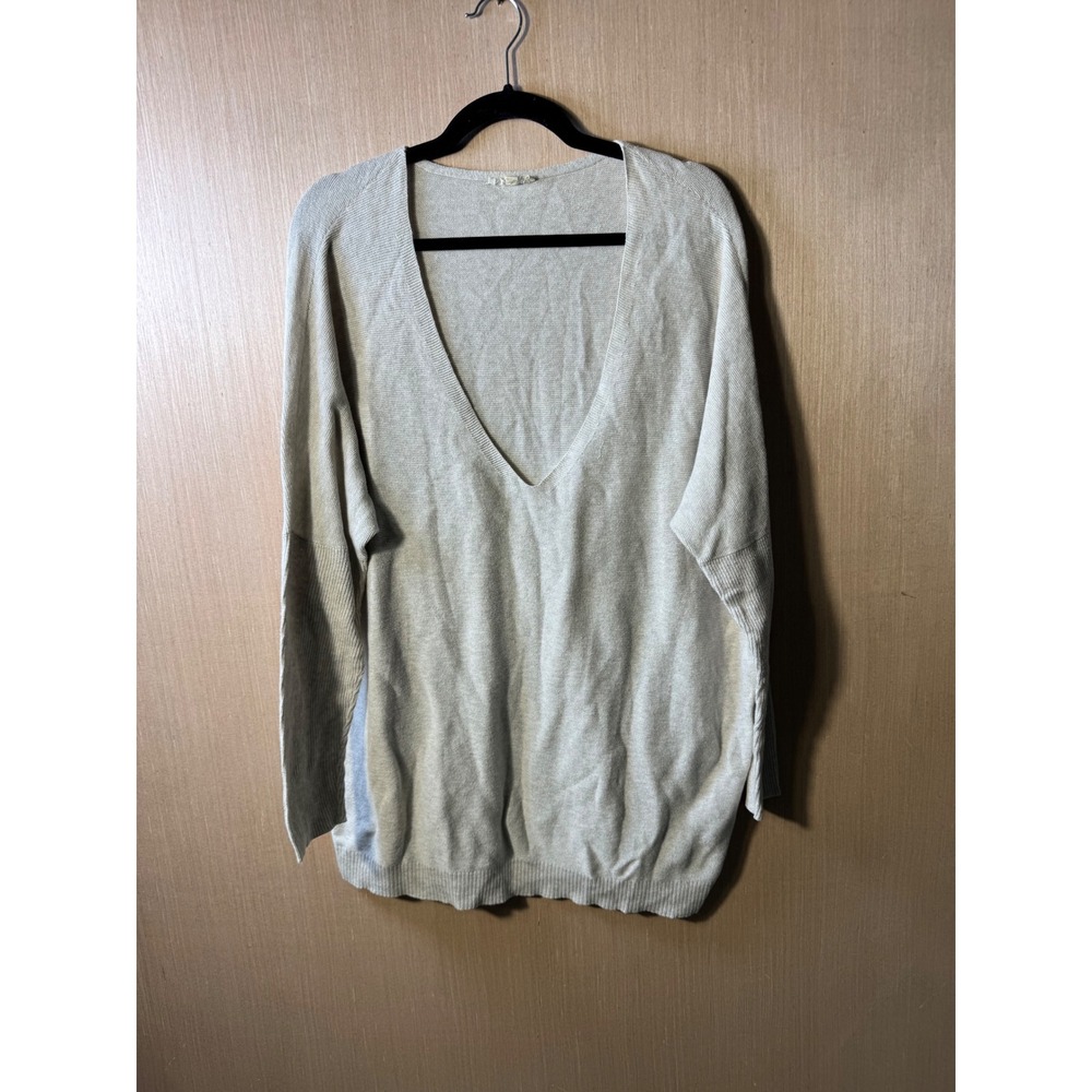 Eileen Fisher‎ Organic Cotton Knit Tunic Top Long Sleeve Sweater Dress